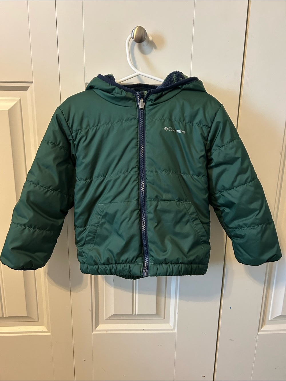 Columbia Kids Forest Green Hooded Puffer Jacket